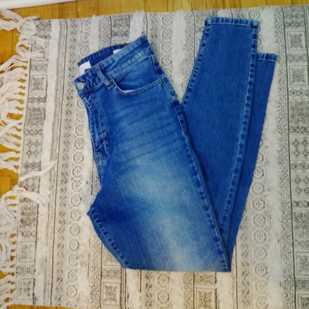 Forever 21 High Rise Skinny Blue Denim Jeans
